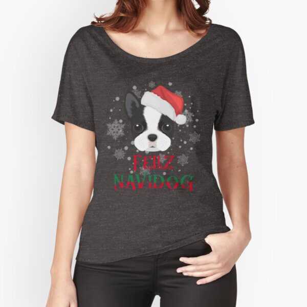 Item preview, Boston Terrier Christmas Feliz Navidog designed and sold by vilily.