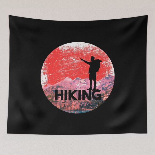 Item preview, Hiking Hiking mountain landscape designed and sold by RetroFuchs.