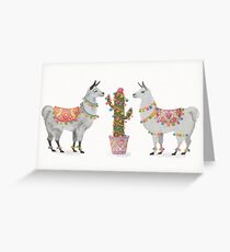 llamas Greeting Card