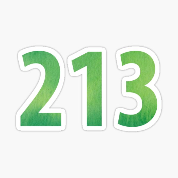 Area Code 213 Stickers for Sale | Redbubble 