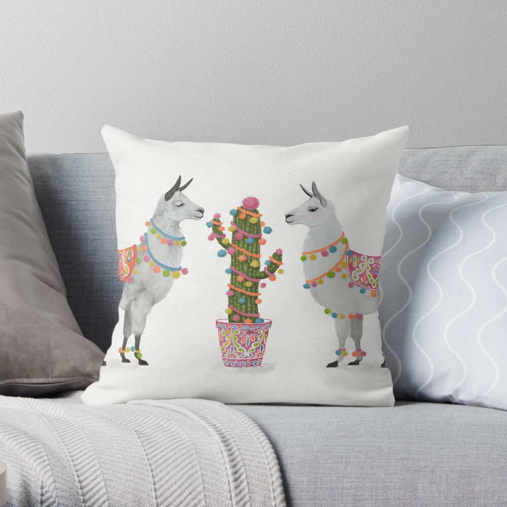 llama throw pillow