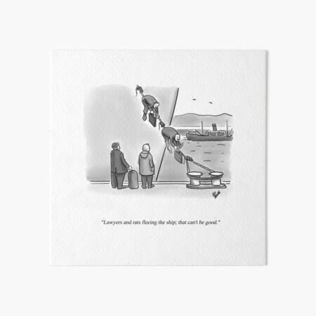 Funny Percenters Maritime Lawyers Cartoon Art Board Print