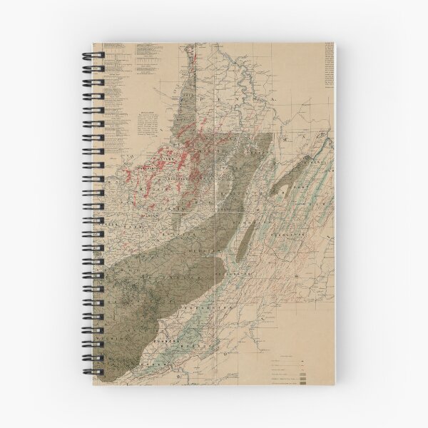 Artikelvorschau, Vintage-Karte der geologischen Ressourcen von West Virginia entworfen und verkauft von BravuraMedia.