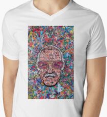 Camiseta para hombre de cuello en v equipo de homenaje a stan lee