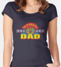 Ultimate Dad Superhero Fathers Day Man Women's Fitted Scoop T-Shirt