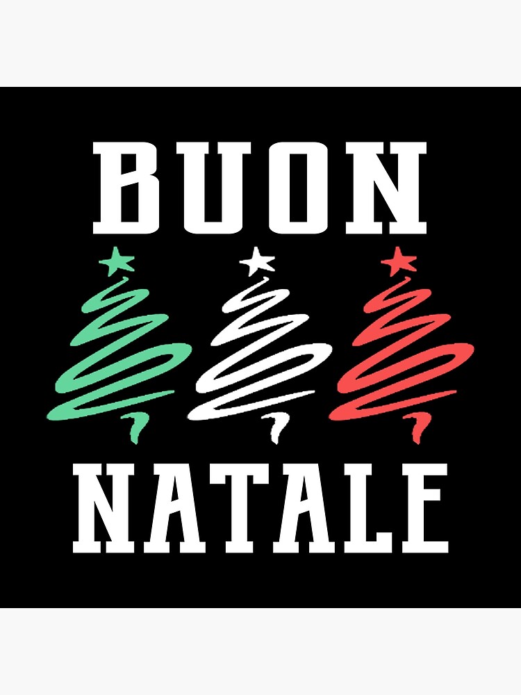 Buon Natale Italian.Buon Natale Italian Flag Trees Christmas Greeting Card By Dolceindigo Redbubble