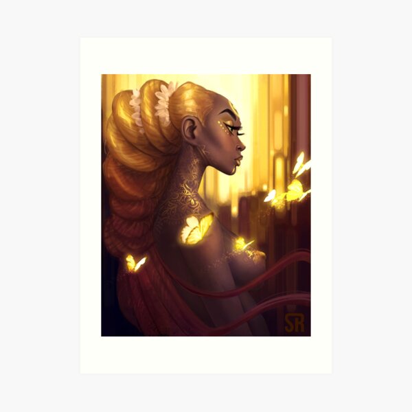 Golden Melanesian Art Print
