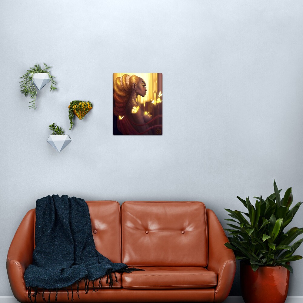 Golden Melanesian Metal Print