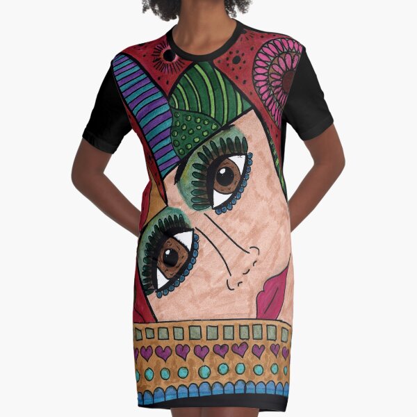 Dreamy Woman Graphic T-Shirt Dress