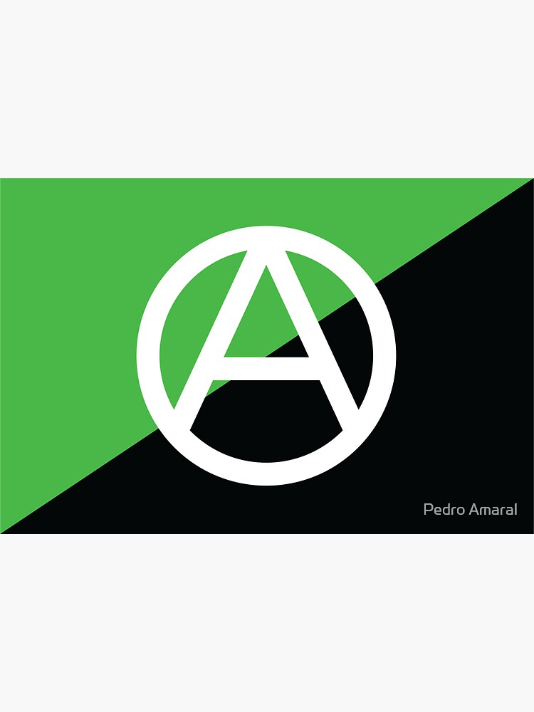 Vintage Anarcho-Primitivist Green Anarchy Flag Shirt Vintage Anarcho-Primitivist Green Anarchy Flag Shirt