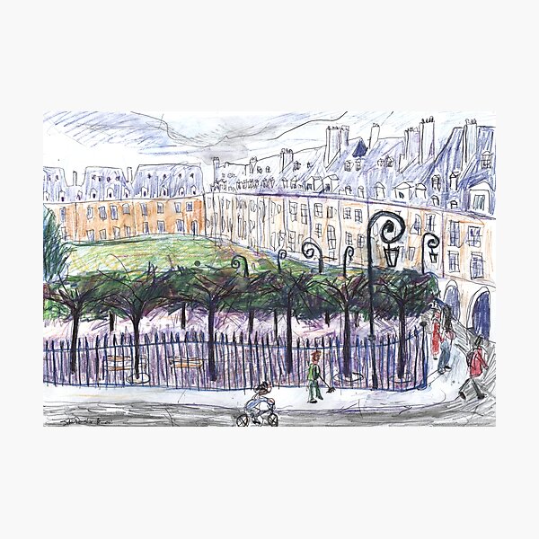 Place des Vosges à partir du numéro 23 Impression photo