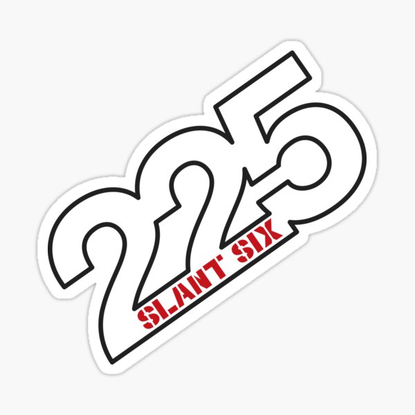 225 Slant 6 - Wedge Sticker