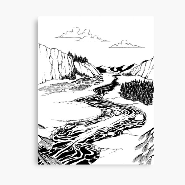 Melonian Village | Comic Art Canvas Print