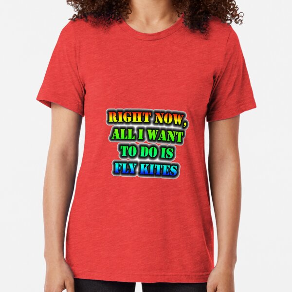Right Now, All I Want To Do Is Fly Kites Tri-blend T-Shirt