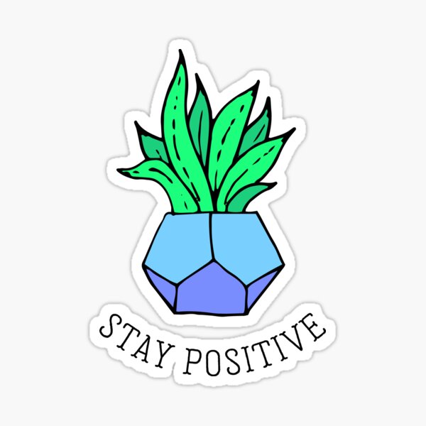 Vista previa del artículo con la obra «Mantente positivo», diseñado y vendido por didijuca.
