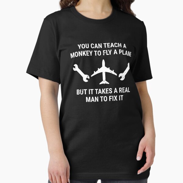 Funny Aircraft Airplane Mechanic Monkey T-shirt Essential T-Shirt