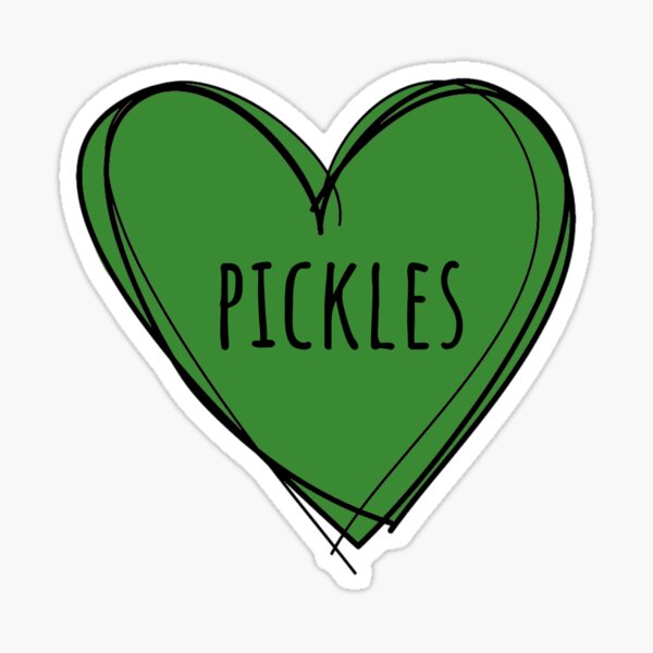 Item preview, PICKLES HEART designed and sold by Elise STICKER QUEEN.