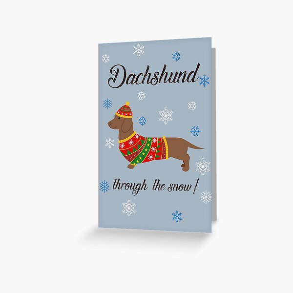 Artikel-Vorschau von Dackel durch die Schneestrickwaren, designt und verkauft von RebeccaMcGoran.