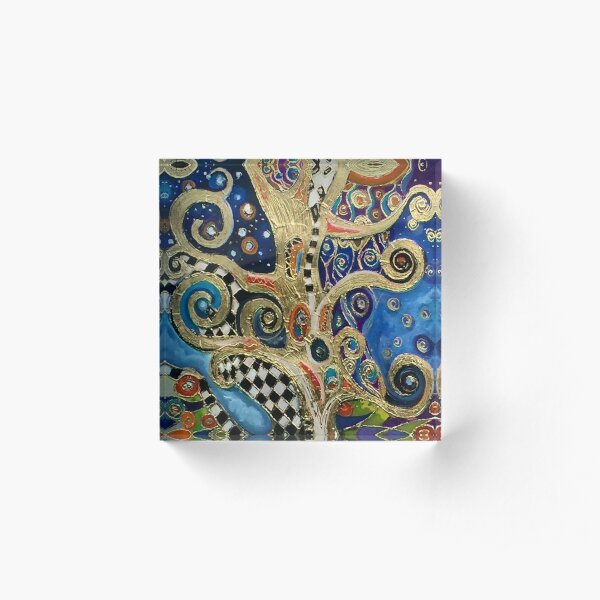 The Changing Seasons of Klimt Acrylic Block