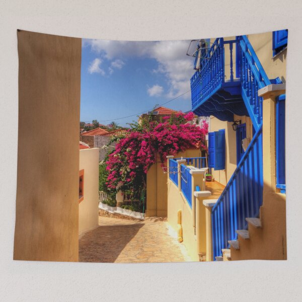 Artikelvorschau, Blaue Farbe und Bougainvillea entworfen und verkauft von tomg.