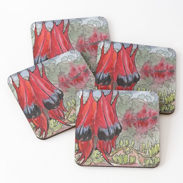 Item preview, South Australia State Flower - Sturts Desert Pea designed and sold by elasteel.