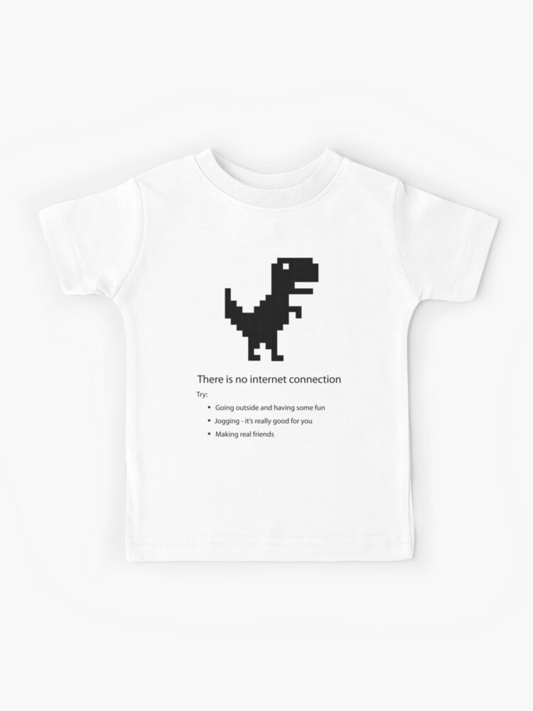 Offline Chrome T-Rex Game Kids T-Shirt for Sale by NikkiMouse82