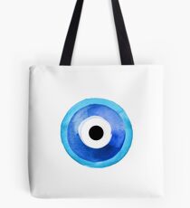 Watercolor Nazar Boncugu II Evil Eye Tote Bag