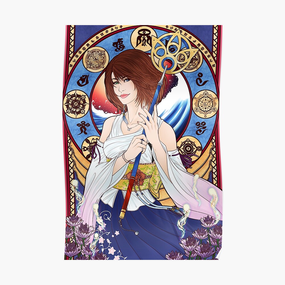  Summoner Yuna  Poster by Kei Ivory Redbubble