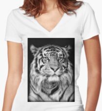 Bengal Tiger Women's Fitted V-Neck T-Shirt