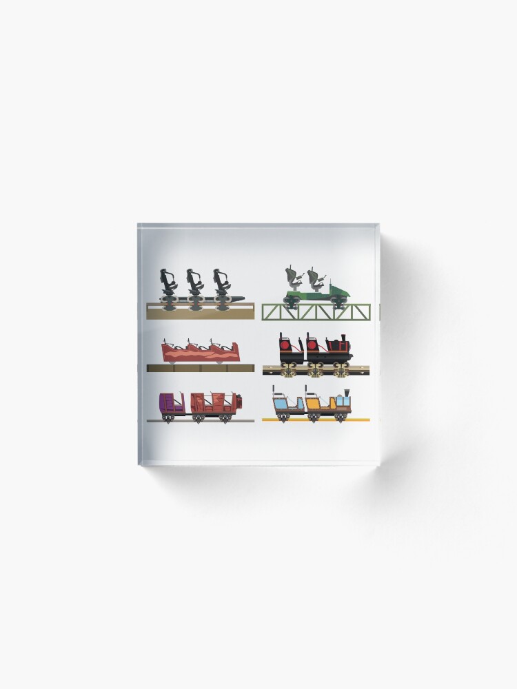 Alternate view of Liseberg Coaster Cars Design Acrylic Block