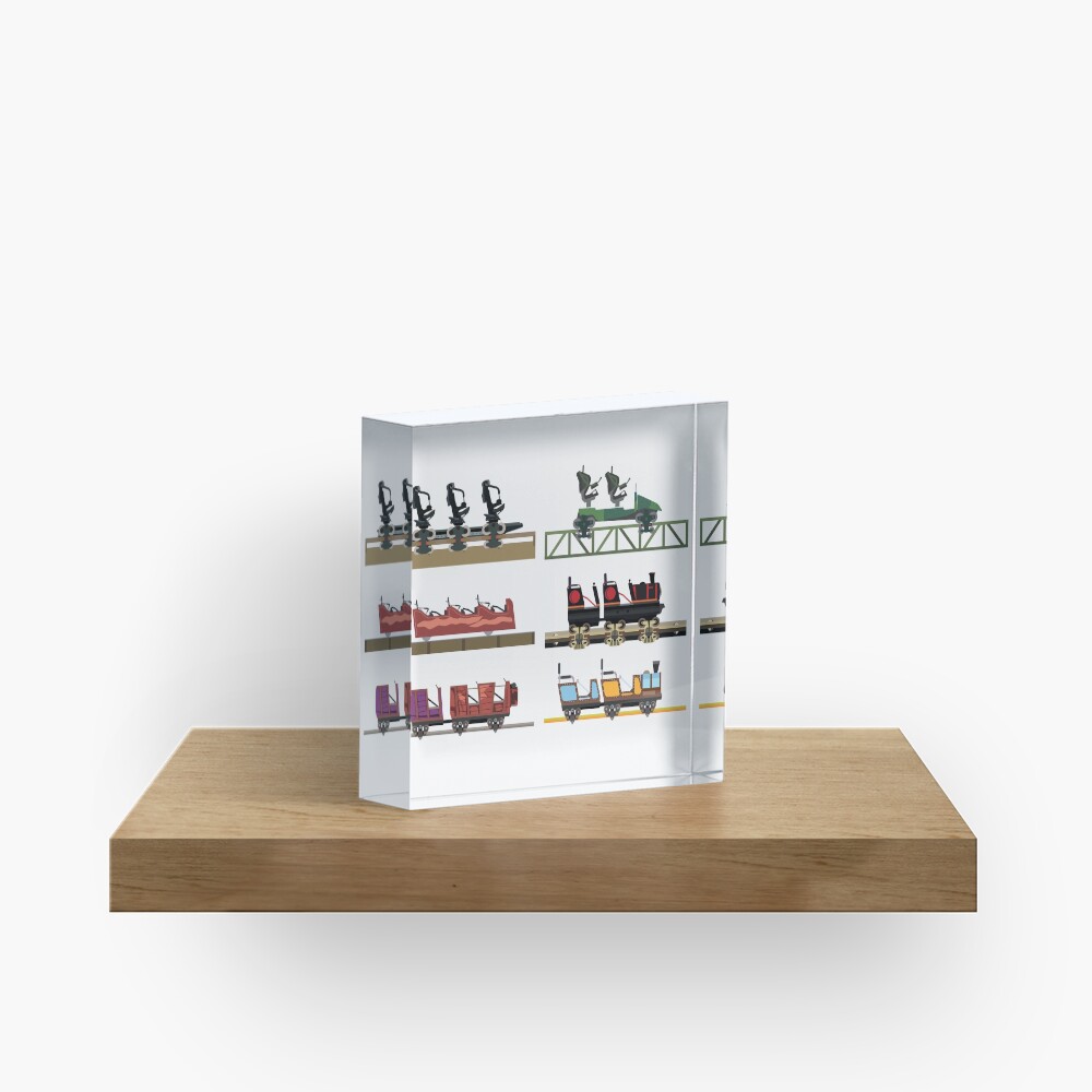 Liseberg Coaster Cars Design Acrylic Block
