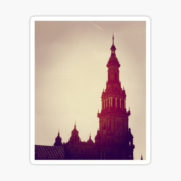 Torre Sur Plaza de España Sevilla Pegatina