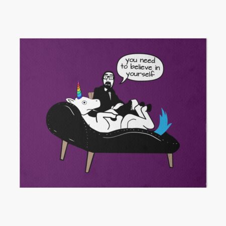 Item preview, Therapist - Unicorn does not believe in itself. designed and sold by Quentin1984.