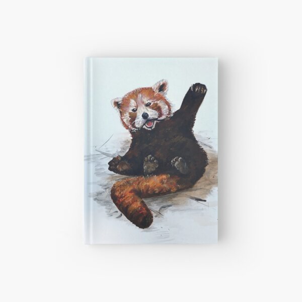 Playful Red Panda Hardcover Journal