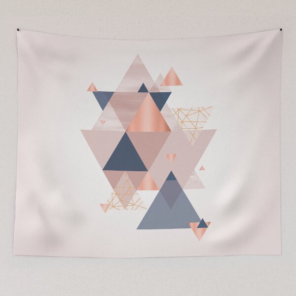 Item preview, Pink Blue Copper Geometric designed and sold by UrbanEpiphany.