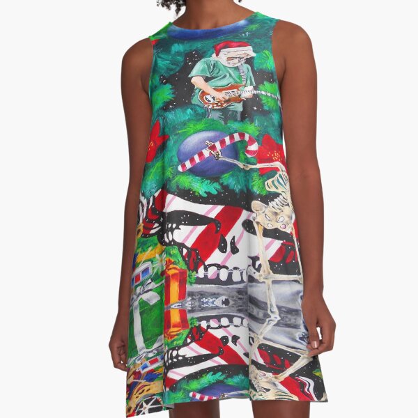 Standing on the Moon (Christmas) A-Line Dress
