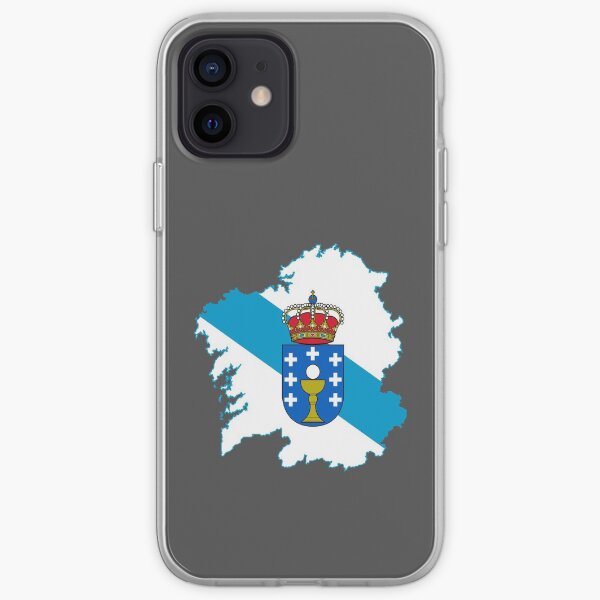 Bandera del mapa de Galicia Funda blanda para iPhone