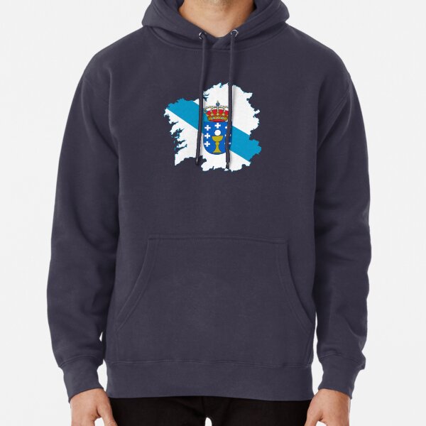 Bandera del mapa de Galicia Sudadera con capucha