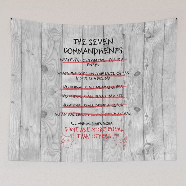 Item preview, The Seven Commandments - Animal Farm designed and sold by Gumless.