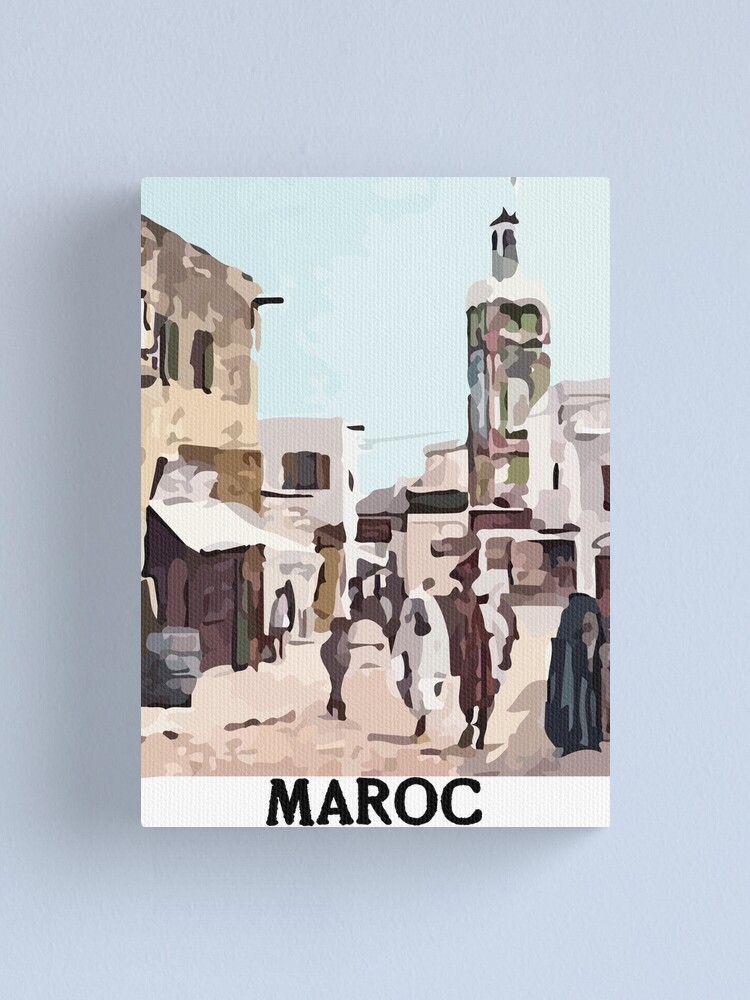Alternate view of 1900s Travel Postcard Morocco Canvas Print