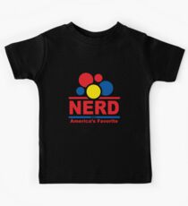 nerd alert black Kids Tee