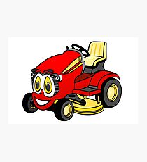 Riding Lawn Mower Cartoon Photographic Print