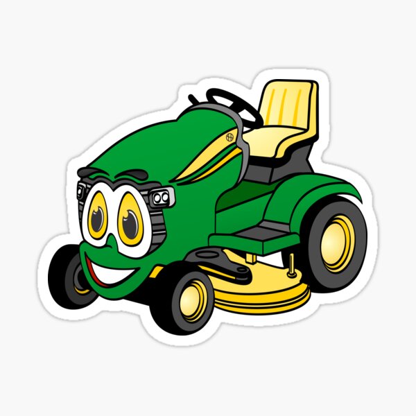 "Green Riding Lawn Mower" Sticker for Sale by Graphxpro Redbubble