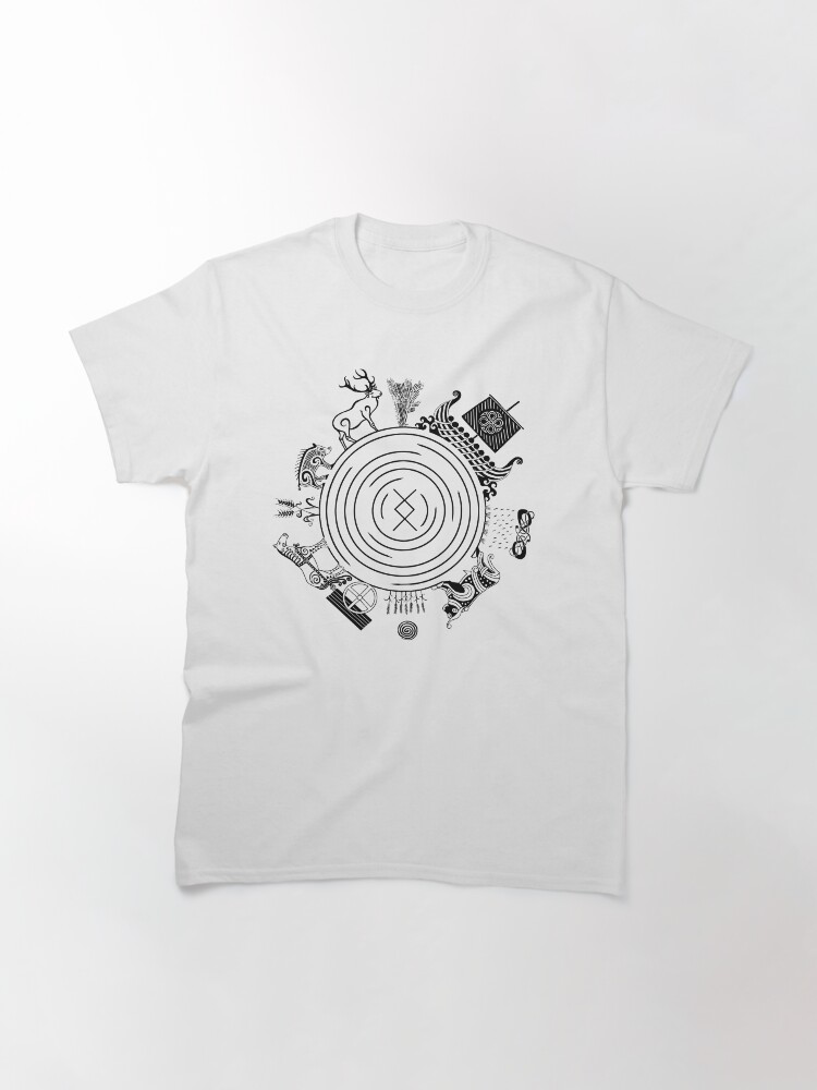 Thumbnail 2 of 7, Classic T-Shirt, Freyr - God of the World designed and sold by S. Camille Crawford.