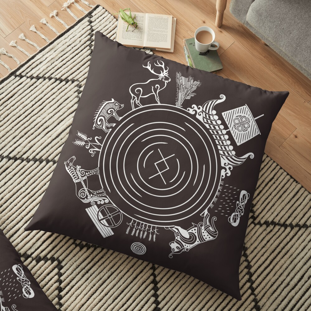 Freyr God of the World Floor Pillow