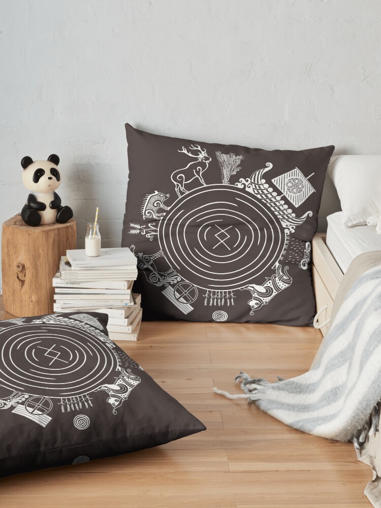 Alternate view of Freyr God of the World Floor Pillow