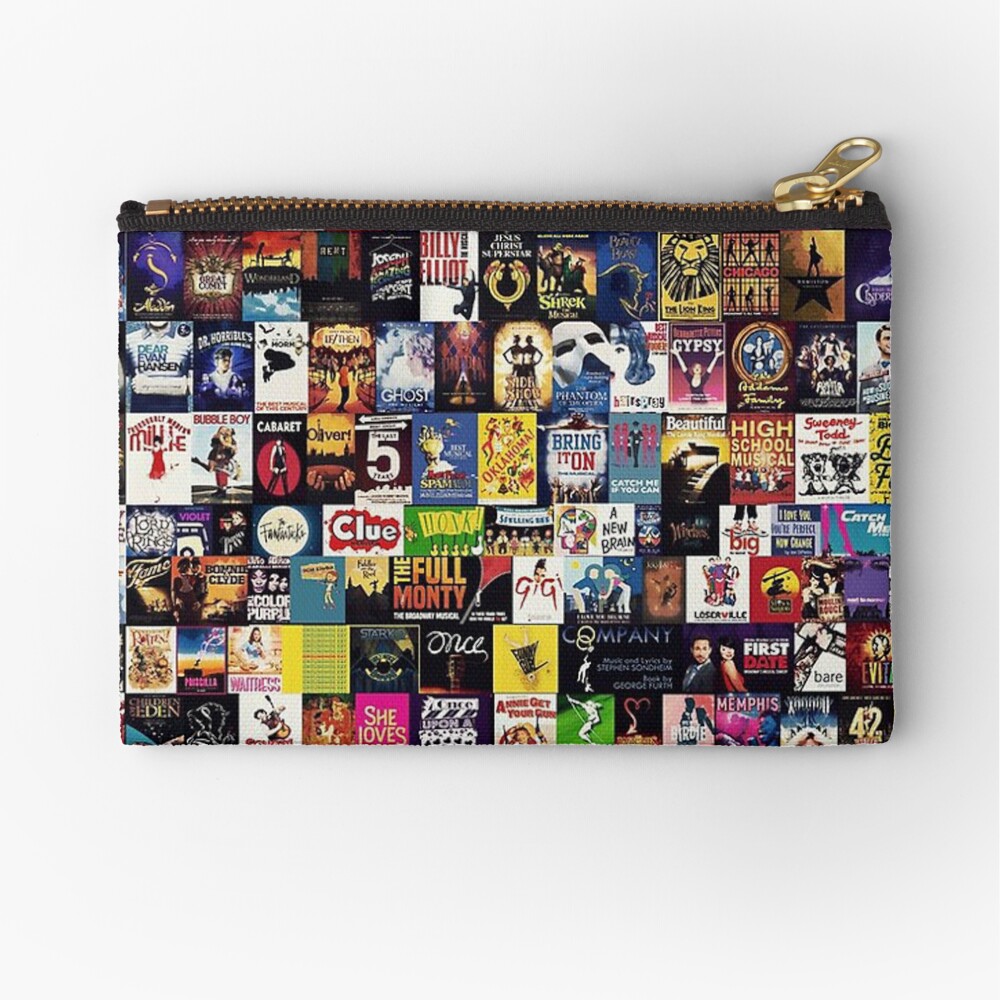 musicals broadway west end Zipper Pouch