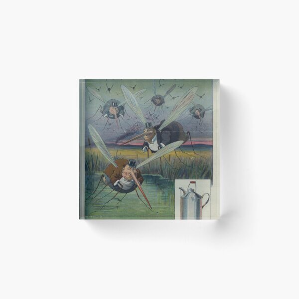 Item preview, Vintage Illustration of Attacking Mosquitoes (1912) designed and sold by BravuraMedia.