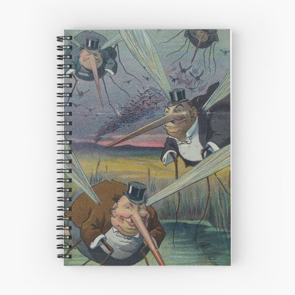 Item preview, Vintage Illustration of Attacking Mosquitoes (1912) designed and sold by BravuraMedia.