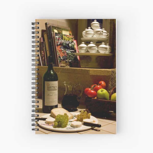 Un verre de vin rouge? A glass of red wine? Spiral Notebook